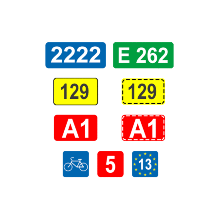Номер дороги или велосипедной дорожки